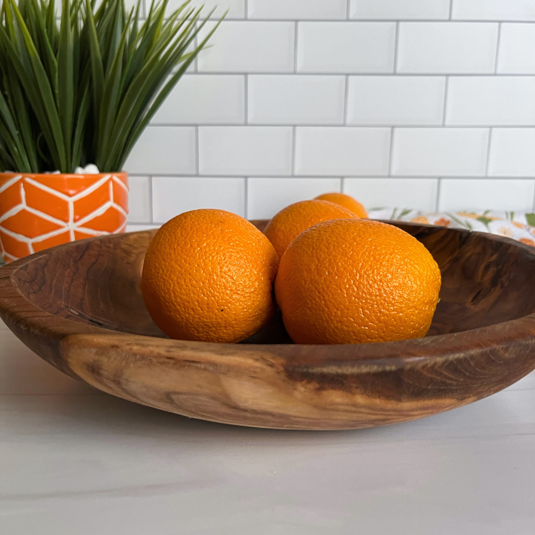 Medium Live Edge Salvaged Teak Bowl