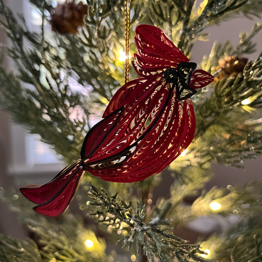 Quilled Cardinal Ornament