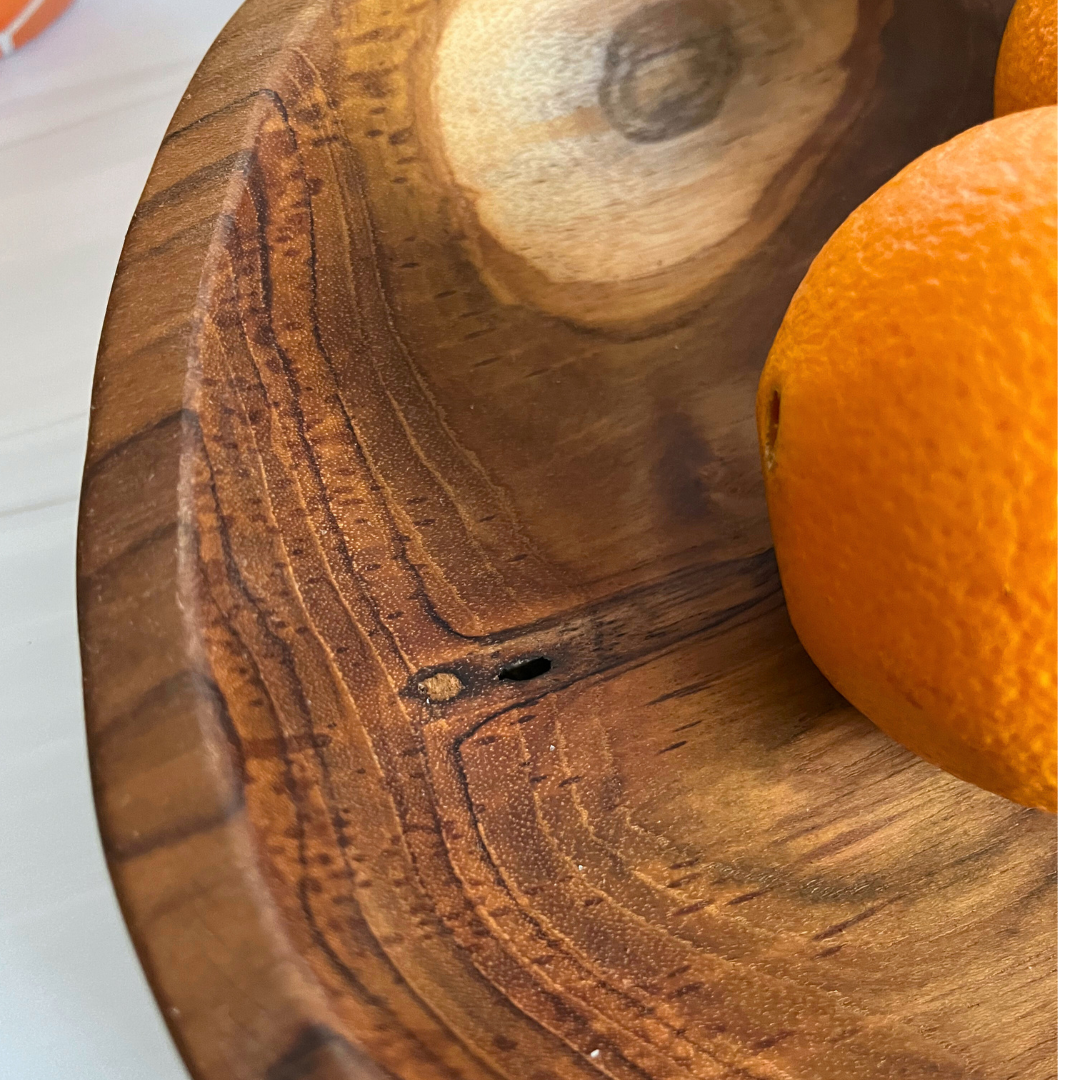 Medium Live Edge Salvaged Teak Bowl