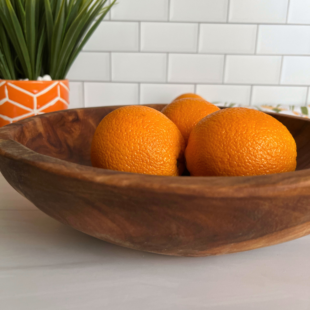 Medium Live Edge Salvaged Teak Bowl