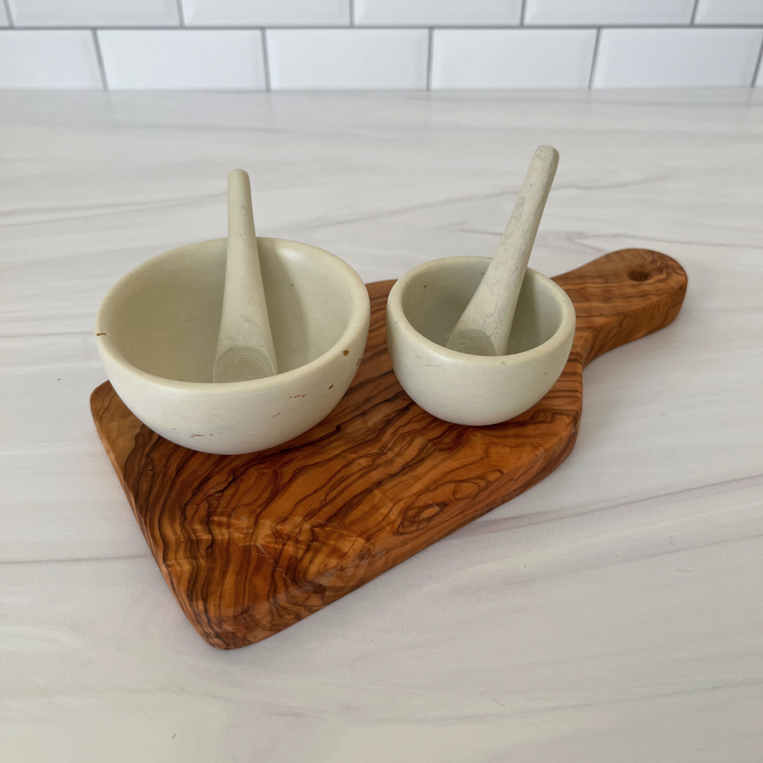 Soapstone Salt Cups and Spoons