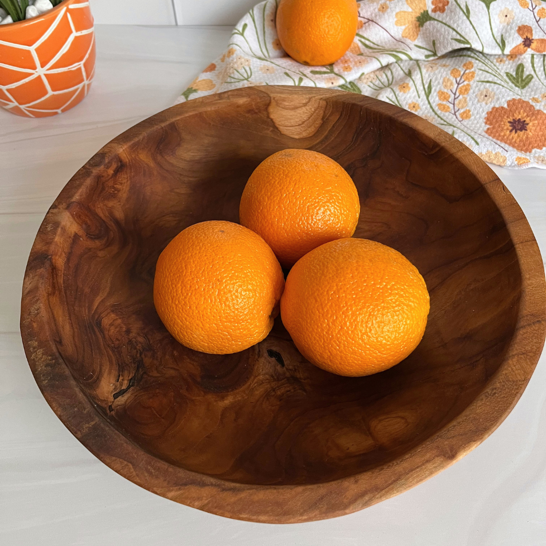 Medium Live Edge Salvaged Teak Bowl