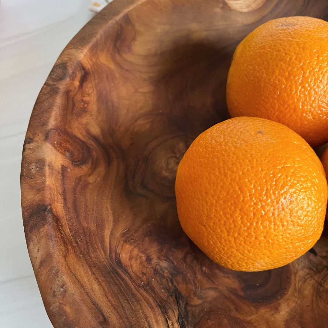 Medium Live Edge Salvaged Teak Bowl