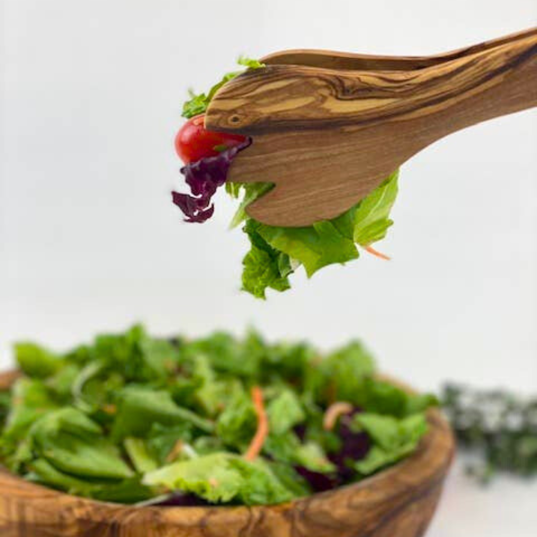 Olive Wood Flip Tongs