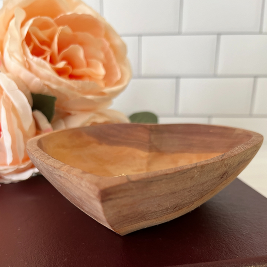 Olive Wood Heart Bowl