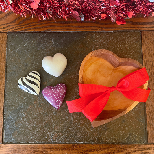 Olive Wood Heart Bowl Bundle