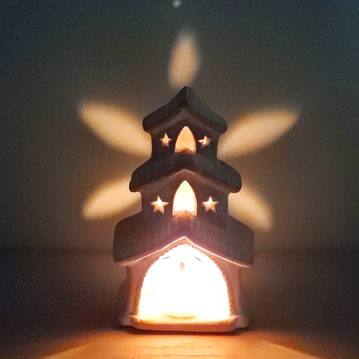 Handmade Terracotta Tea Light Candle Holder - House