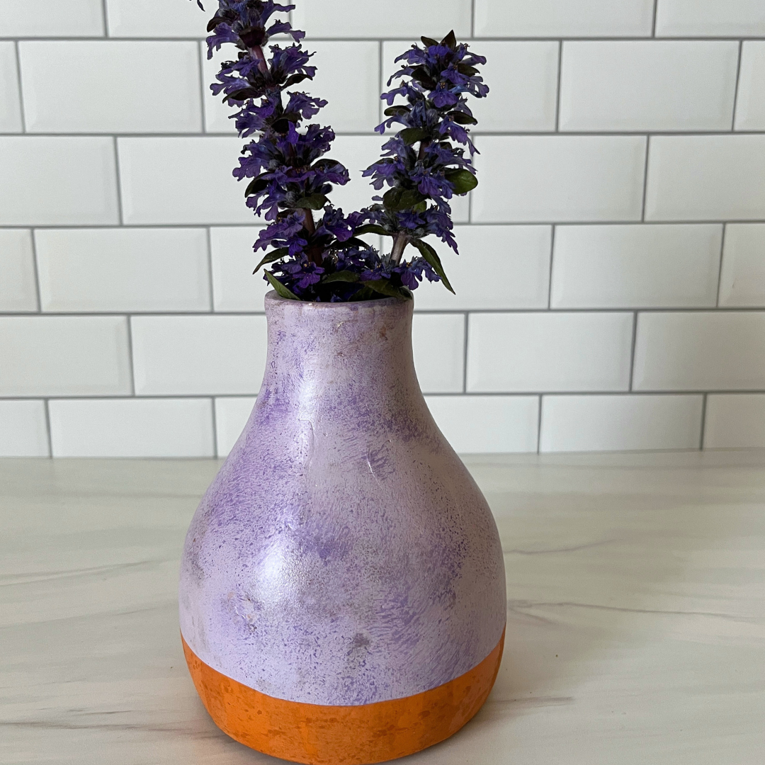Washed Lavender Bud Vase