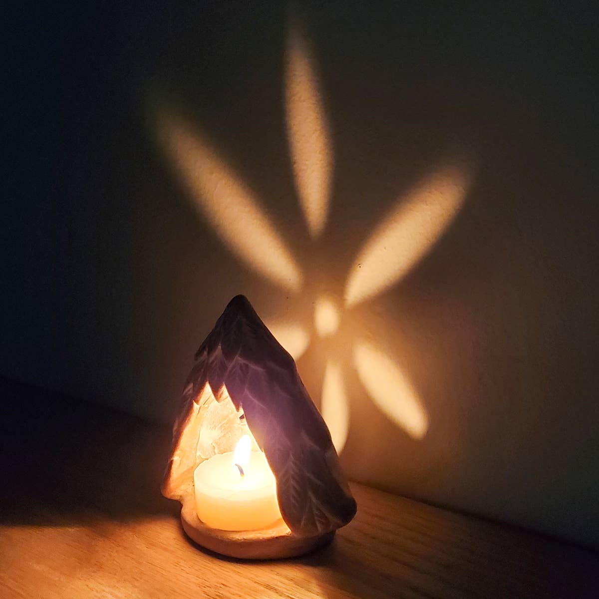 Handmade Terracotta Tea Light Candle Holder - Tree