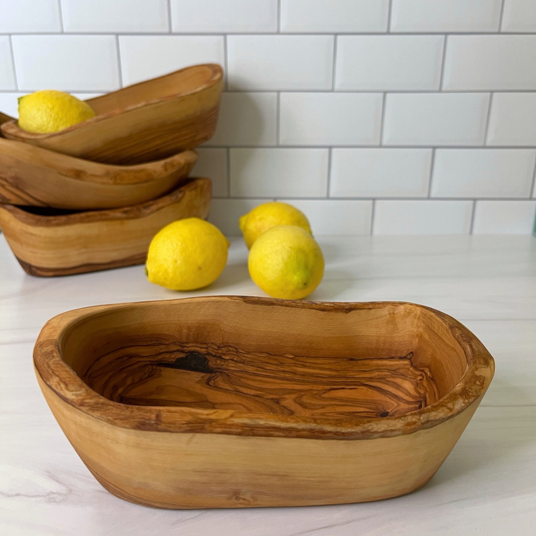 Rustic Olive Wood Snack Dish