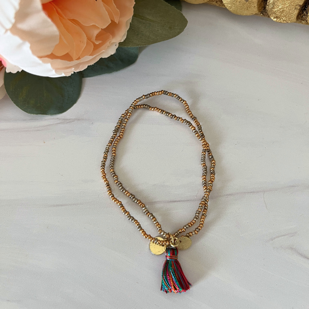 Gold Coast Tassel Bracelet (Multi)