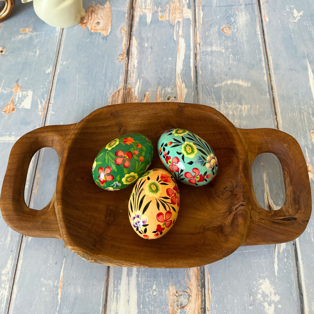 Himalayan Flower Kashmiri Eggs - Set of 3