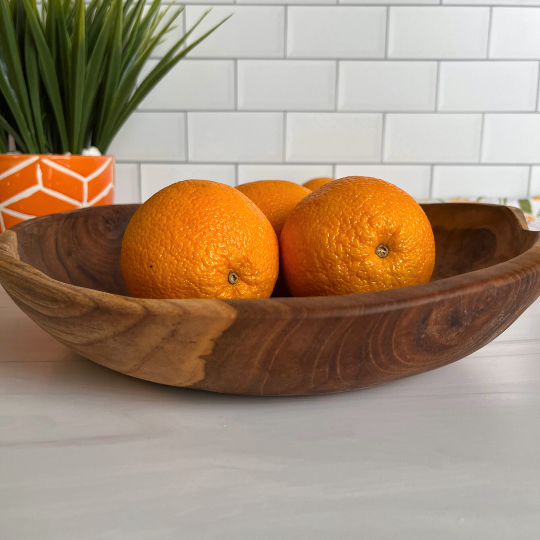 Medium Live Edge Salvaged Teak Bowl