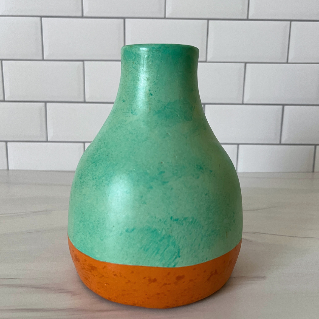 Washed Verdigris Bud Vase