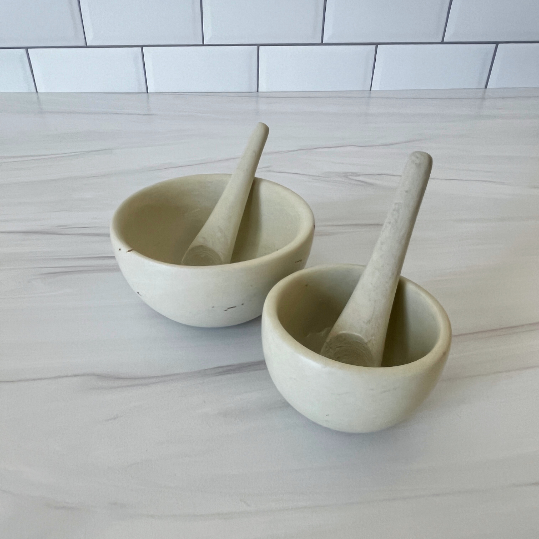 Soapstone Salt Cups and Spoons