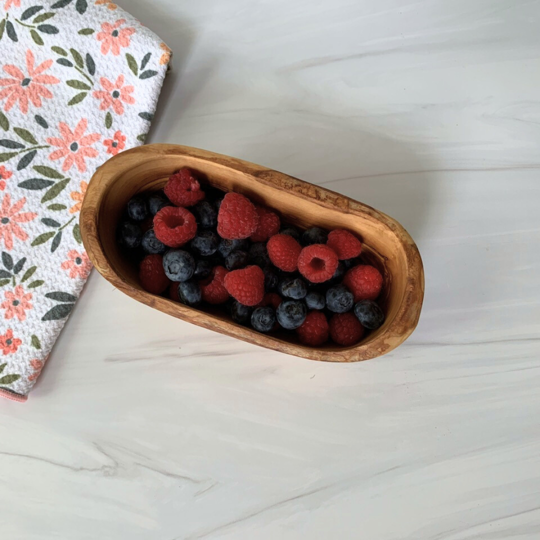 Rustic Olive Wood Snack Dish