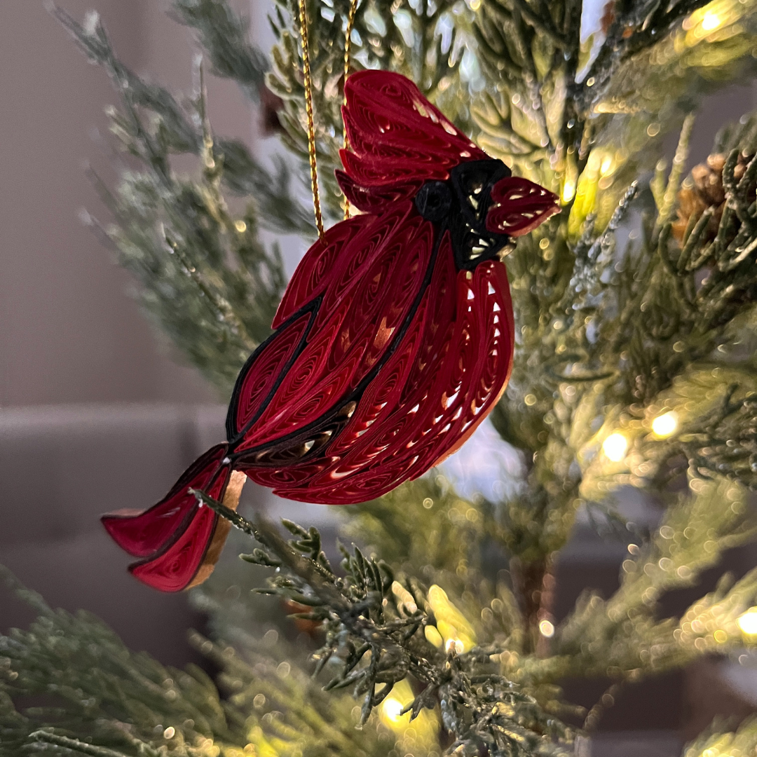 Quilled Cardinal Ornament