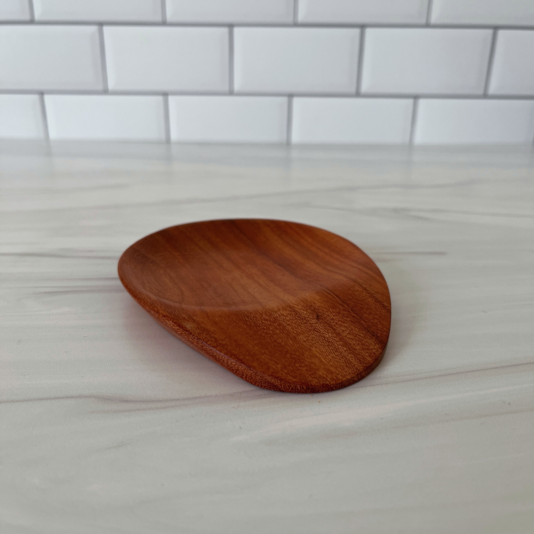 Hand Carved Wood Spoon Rest: Macawood