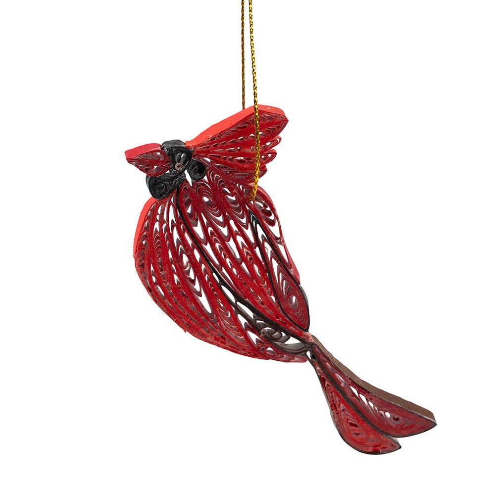 Quilled Cardinal Ornament