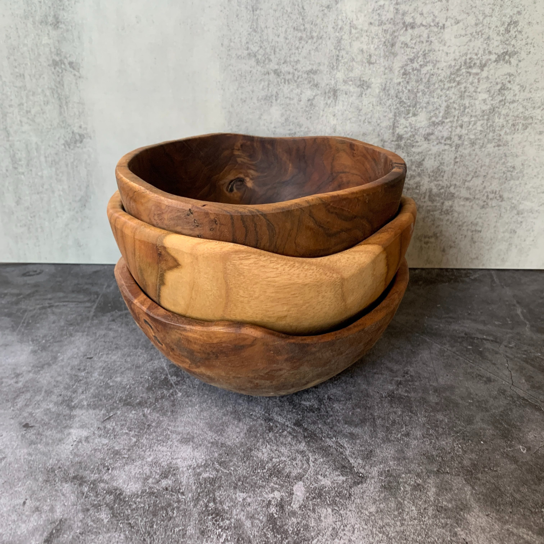 Hand Carved Live Edge Multi-Purpose Bowls