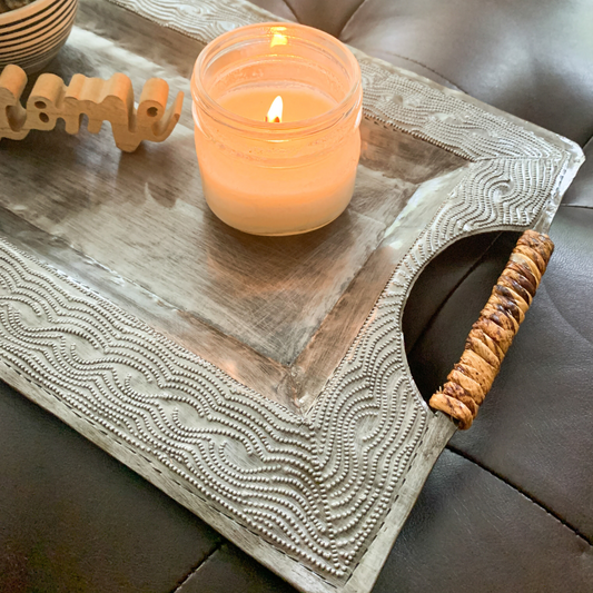 Steel Drum Tray - Swirl