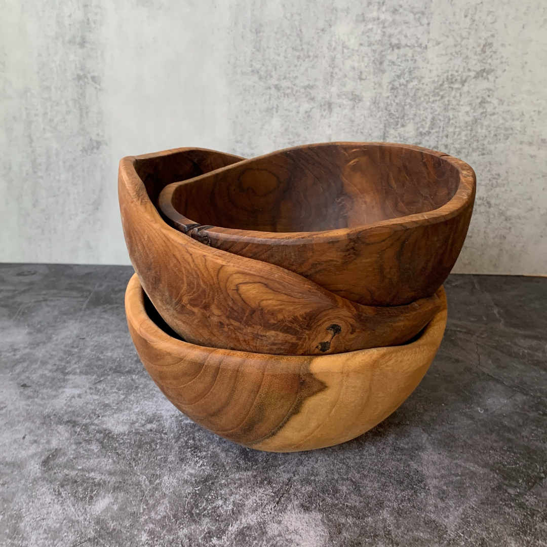 Hand Carved Live Edge Multi-Purpose Bowls