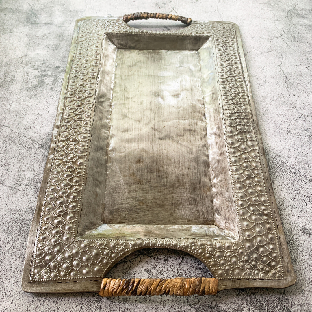 Steel Drum Tray - Fish Scale