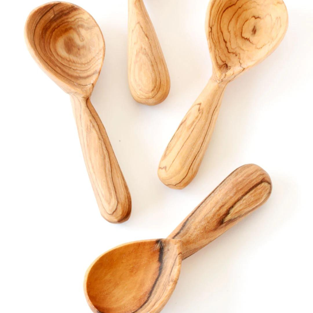 Olive Wood Teardrop Spoon