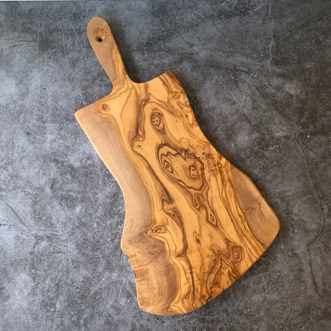 Olive Wood Rustic Cheese Board