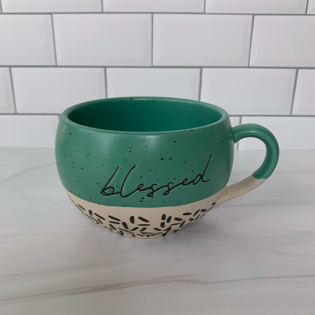 Stoneware Mug - Blessed