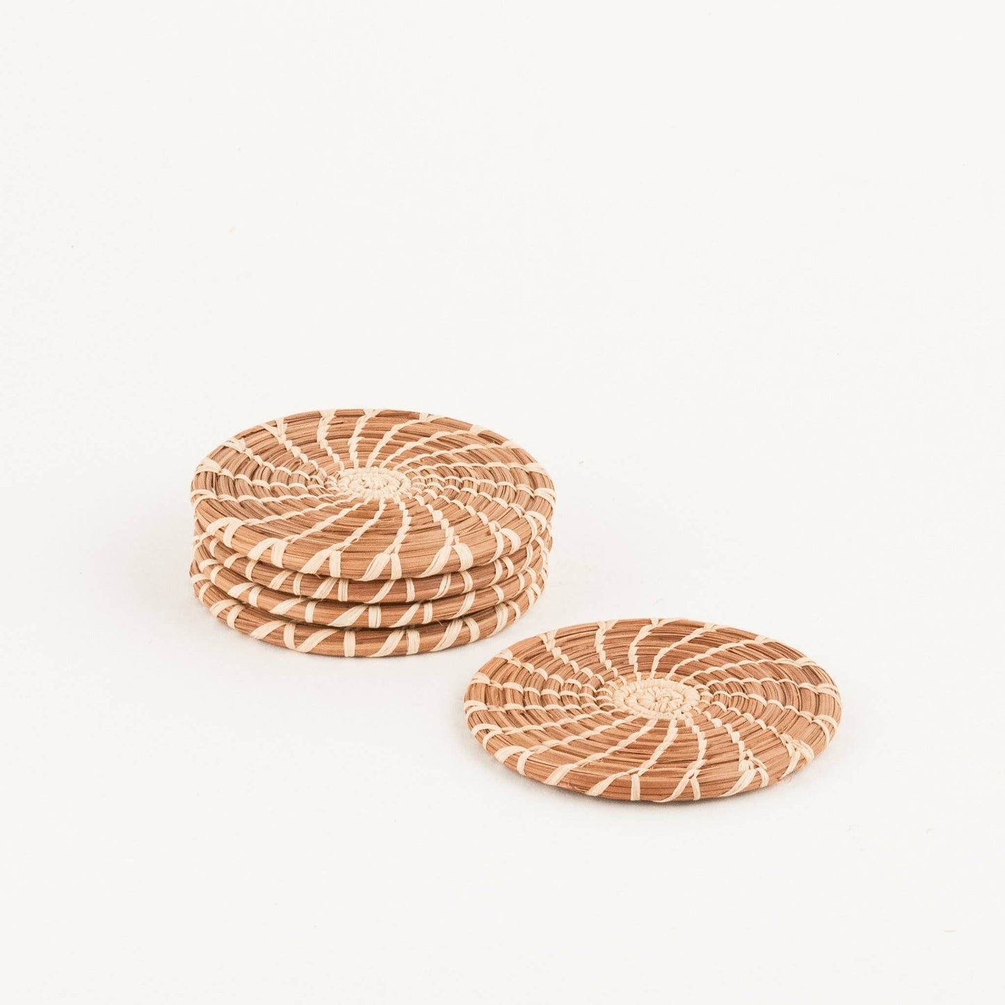 Hand Woven Pine Needle Coaster Set of 4